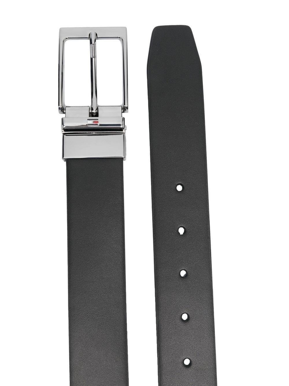 Shop Tommy Hilfiger Leather Buckle-fastening Belt In Black