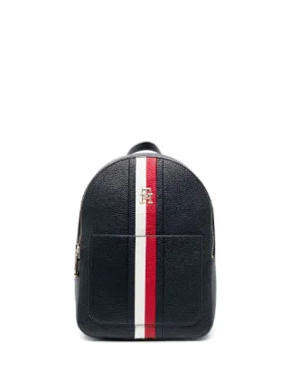 Tommy Hilfiger monogram-plaque Leather Backpack - Farfetch