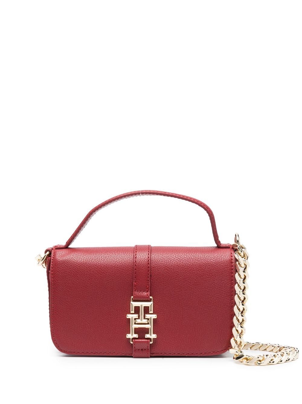 Tommy Hilfiger Logo-plaque Satchel Bag In Red