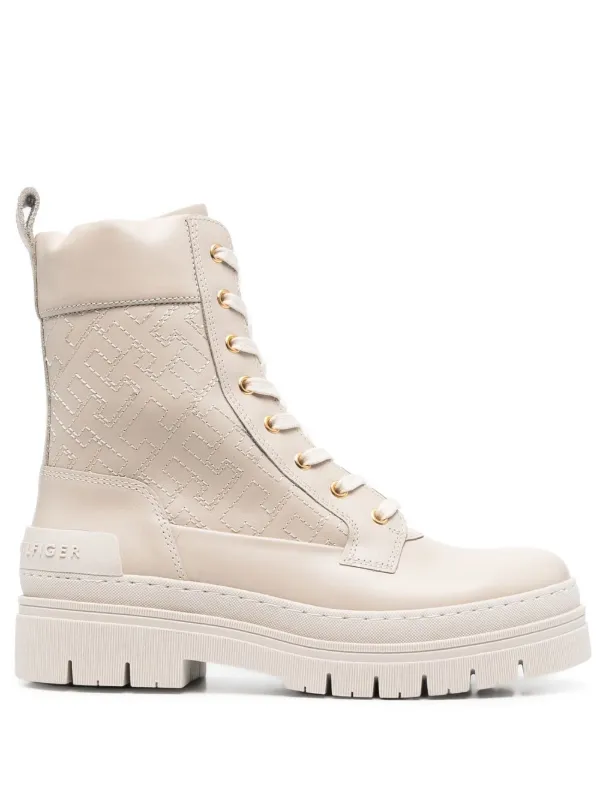 Tommy hilfiger logo sales boots