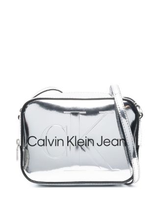 Calvin Klein Jeans logo-embossed Metallic Crossbody Bag - Farfetch