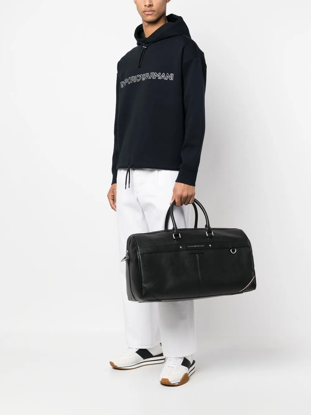 Tommy Hilfiger Reistas met logoplakkaat - BDS BLACK-