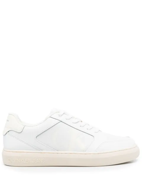 Calvin Klein Jeans logo-print leather sneakers 