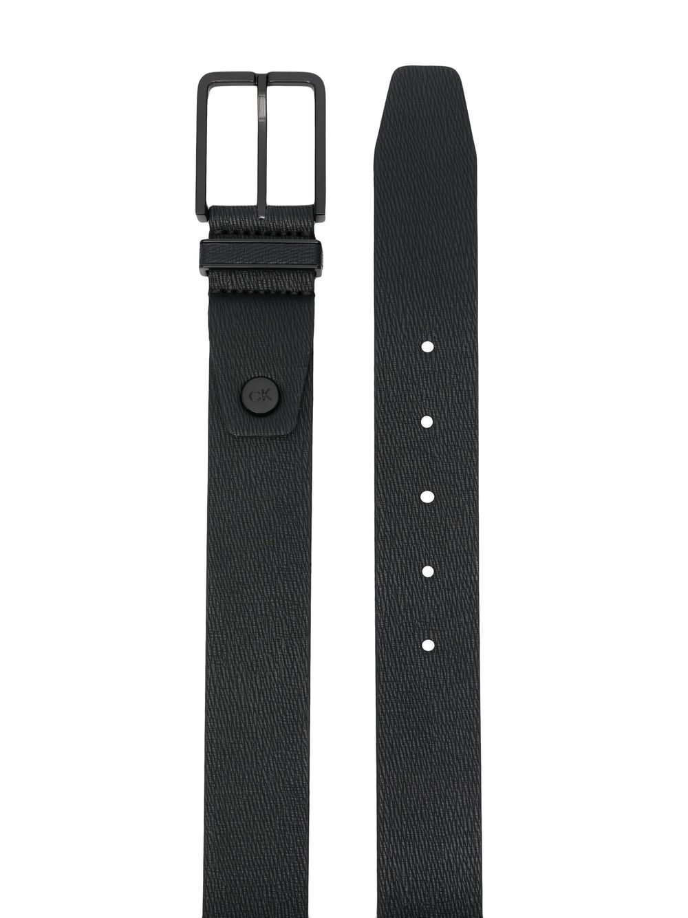 Shop Calvin Klein Logo-lettering Leather Belt In Black