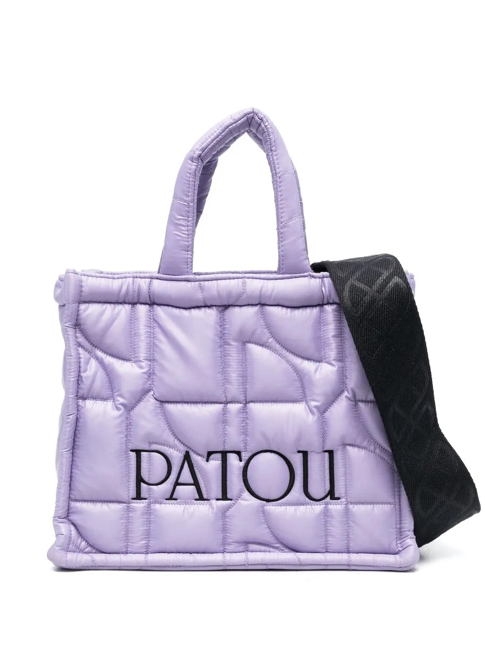 

Patou logo-embroidered quilted tote bag - Purple