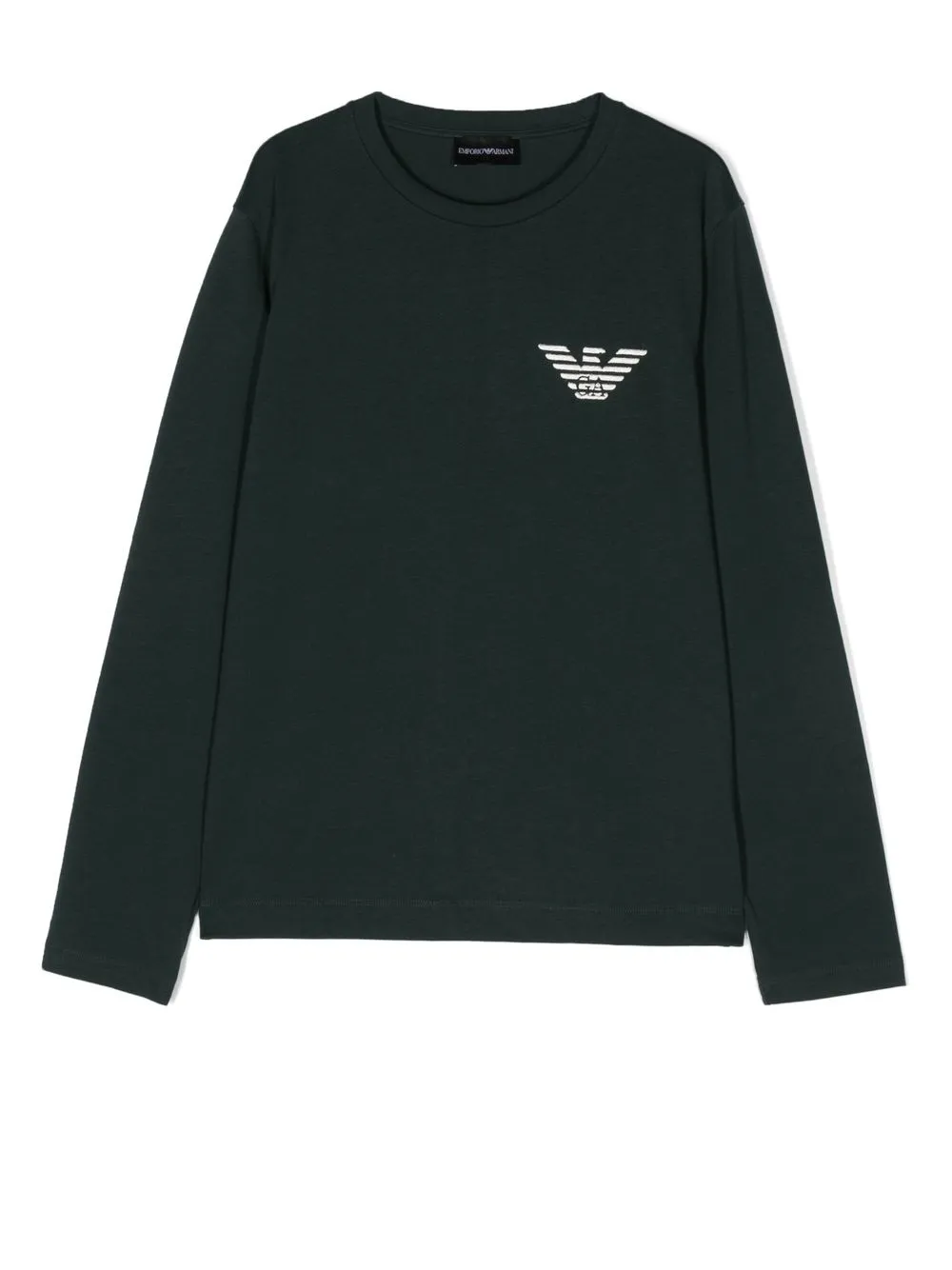 

Emporio Armani Kids sudadera con logo bordado - Verde