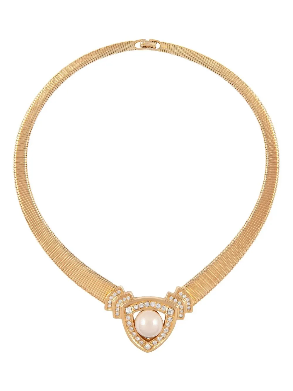 Christian Dior Pre-Owned 1980s pre-owned pearl-embellished choker necklace | Image 2
