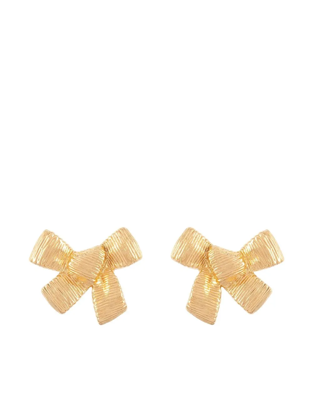 

Christian Dior 1980s pre-owned bow-motif clip-on earrings - Gold