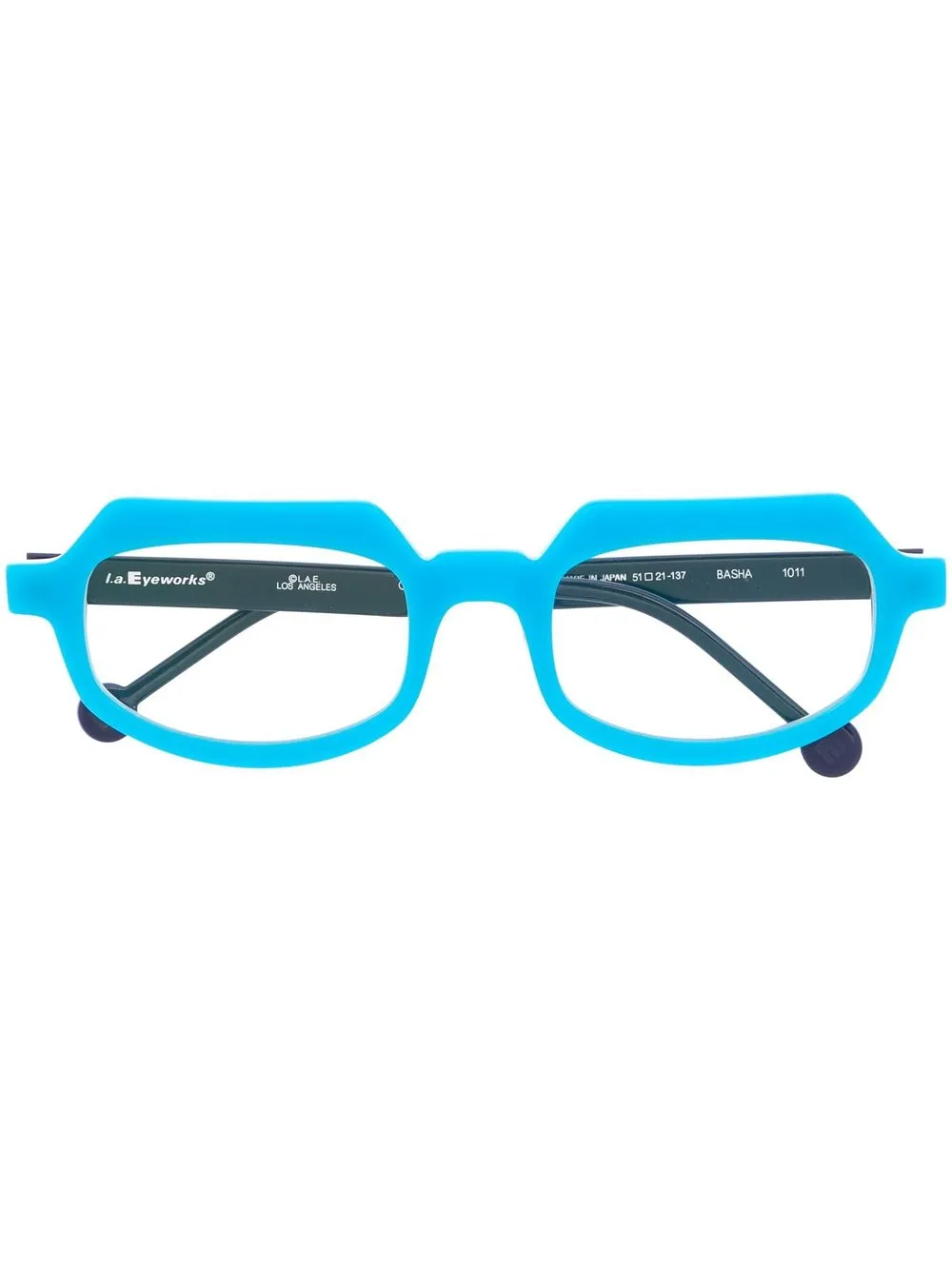 

L.A. EYEWORKS square-frame optical glasses - Blue