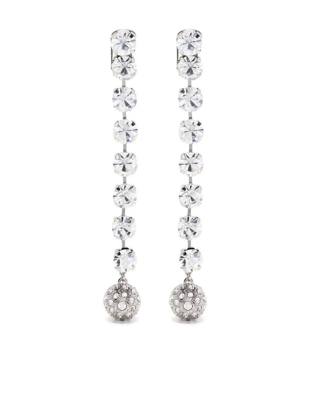 

Alessandra Rich crystal-embellished clip-on drop earrings - Silver