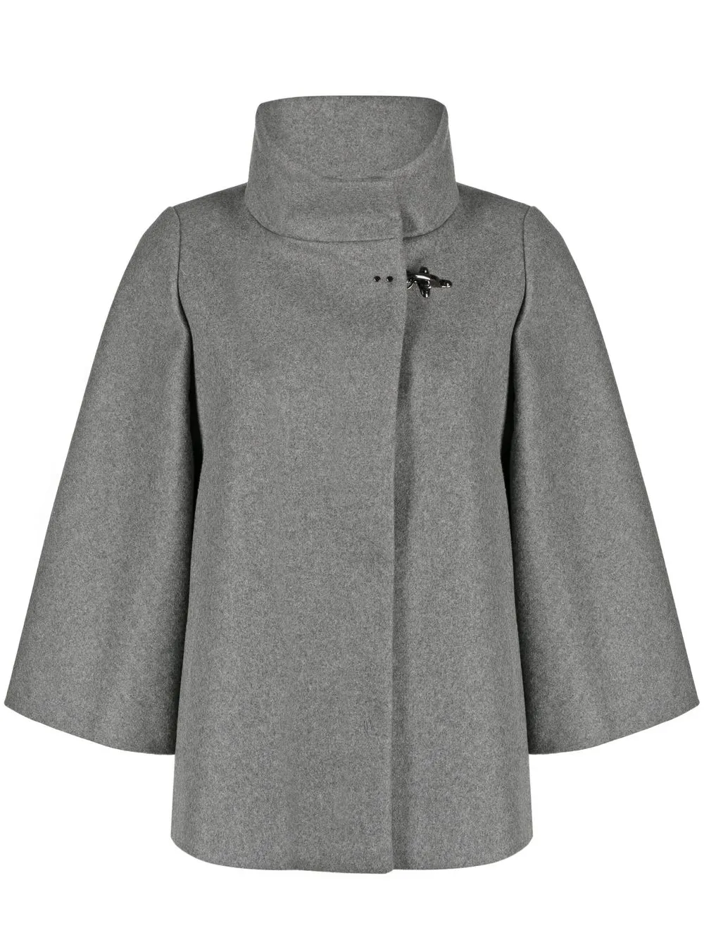 

Fay funnel-neck clasp-fastening jacket - Grey