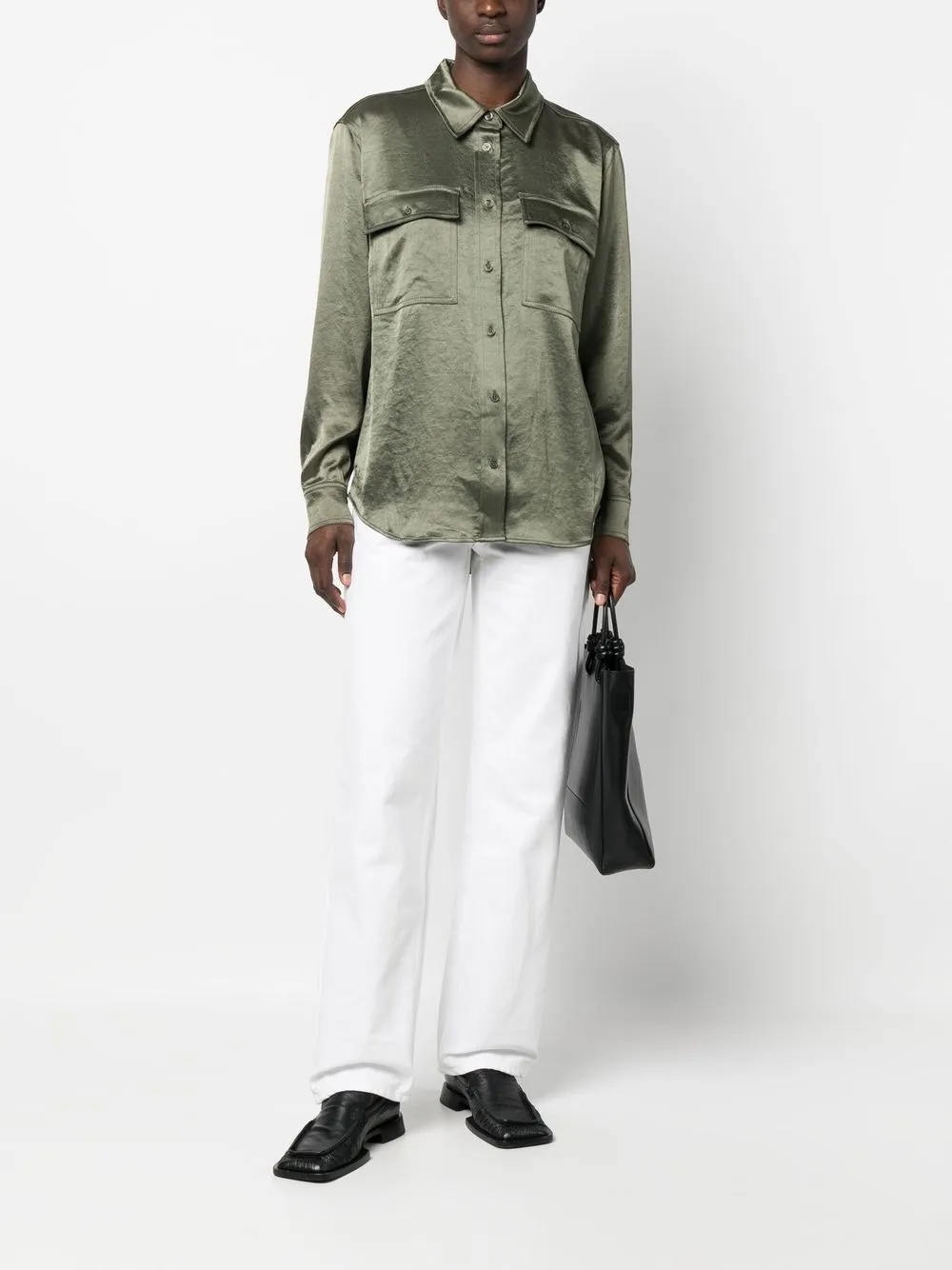 Michael Kors Blouse met satijnen afwerking - Groen