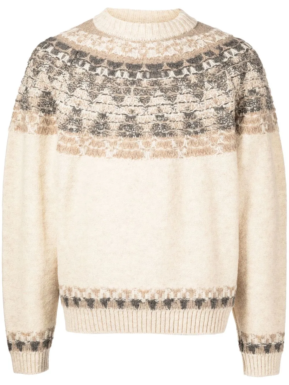 

Kapital intarsia knit wool jumper - Brown