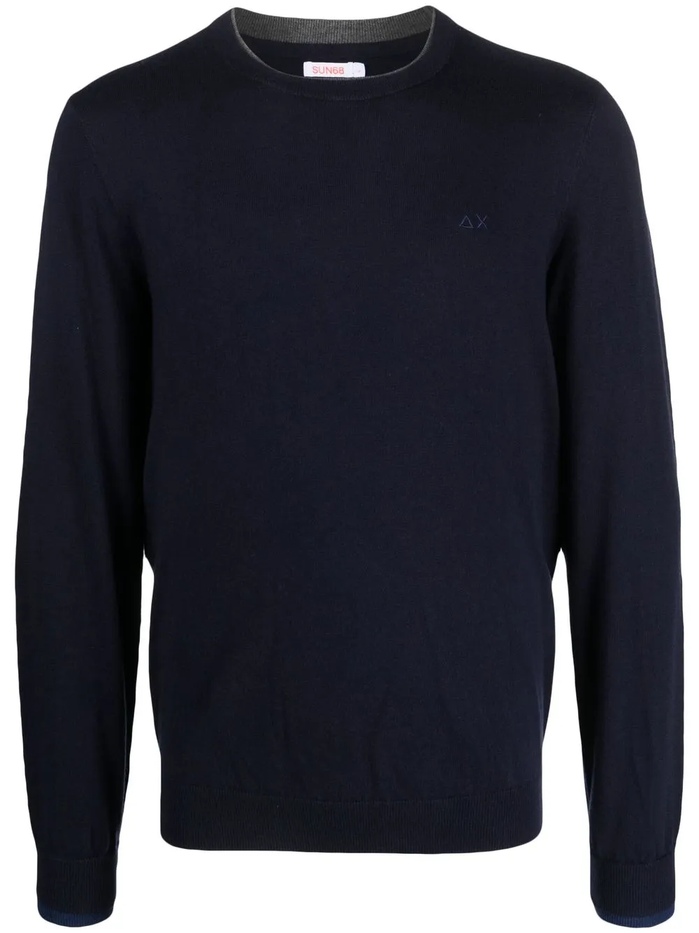 

Sun 68 embroidered-logo crew-neck sweater - Blue