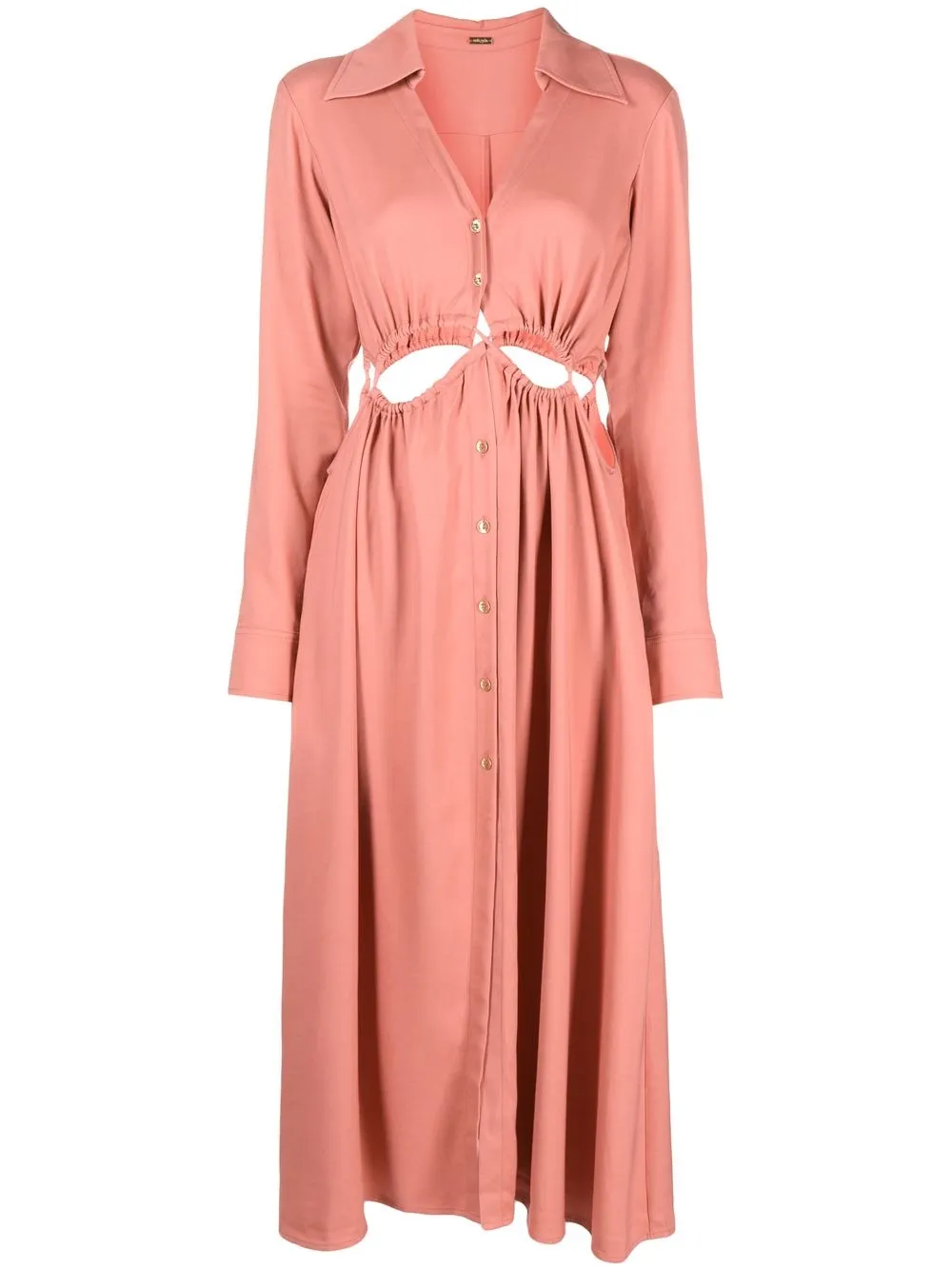 

Cult Gaia Lou cut-out shirt dress - Pink