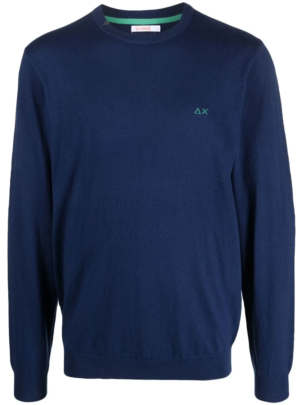 

Sun 68 embroidered-logo crew-neck sweater - Blue