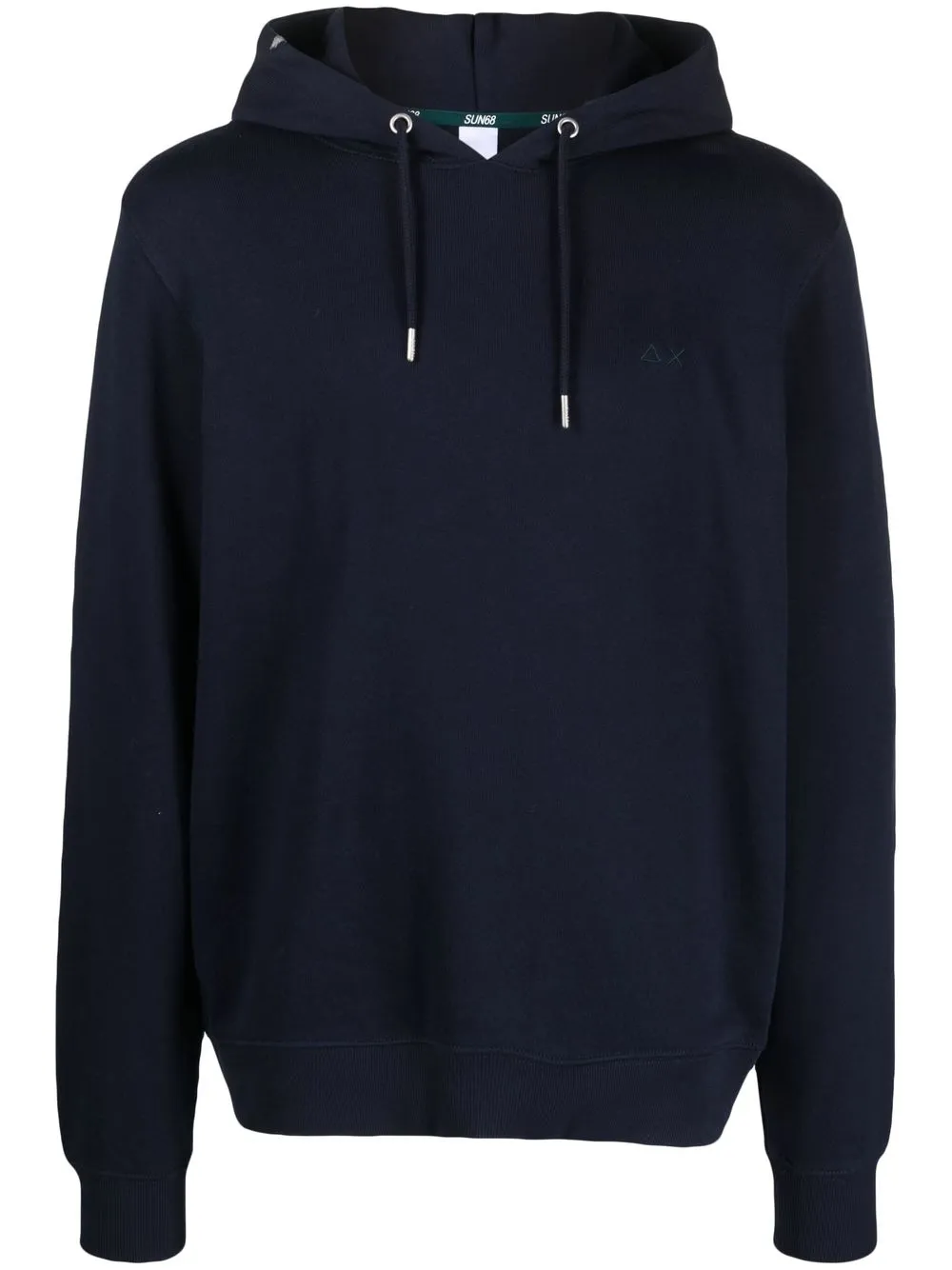 

Sun 68 logo-embroidered drawstring hoodie - Blue