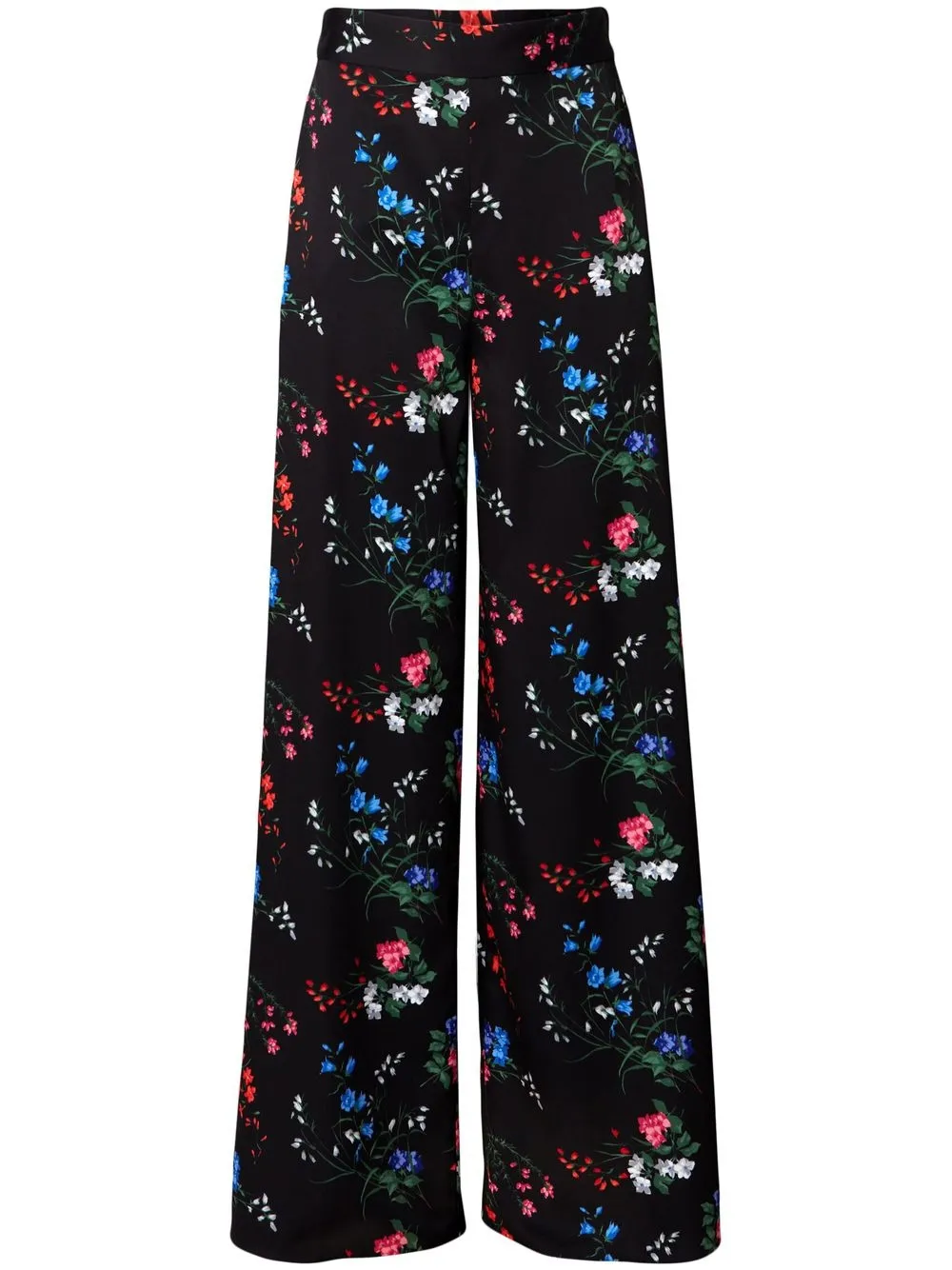 

Carolina Herrera floral-print wide-leg trousers - Black