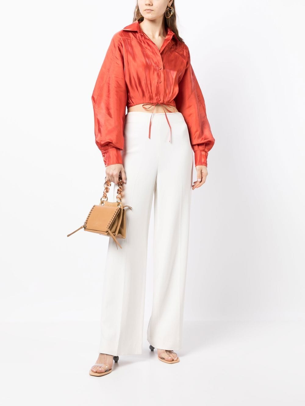 Cult Gaia Cropped blouse - Oranje