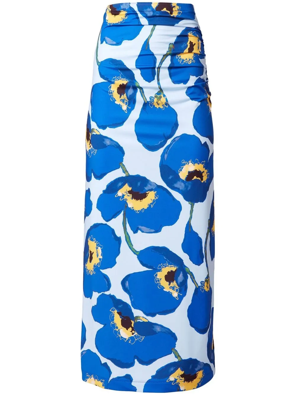 

Carolina Herrera floral-print midi skirt - Blue