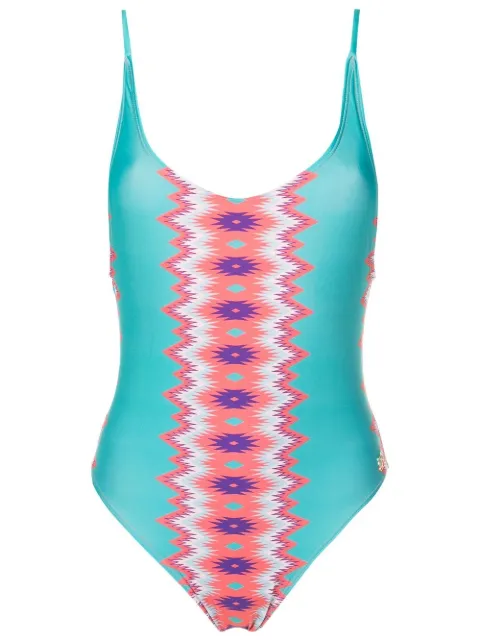 Brigitte printed scoop back swimsuit