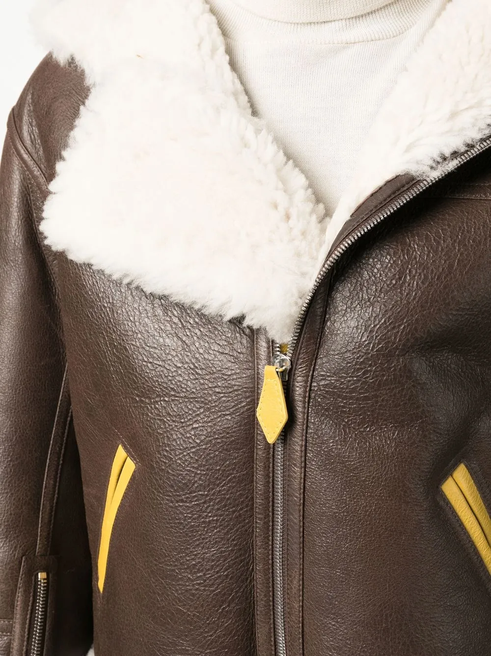 Kenzo zip-fastening shearling-trim Jacket - Farfetch