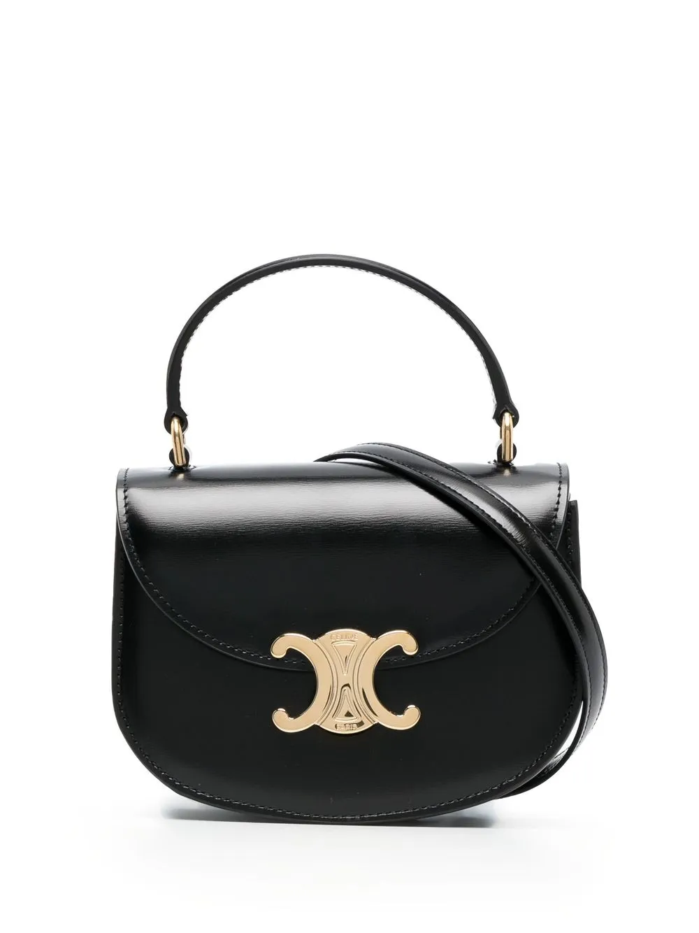 

Celine Eyewear Triomphe leather cross body bag - Black