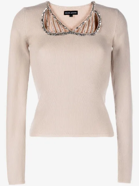 Izaak Azanei cut-out embellished top