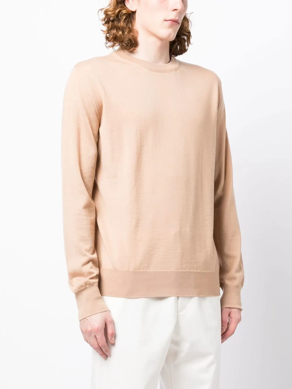 Shop Jil Sander Crew Neck Knitted Jumper In Brown