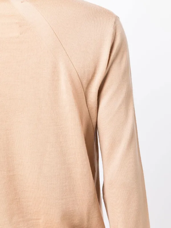 Jil Sander リブニット Vネックセーター | ブラウン | FARFETCH JP