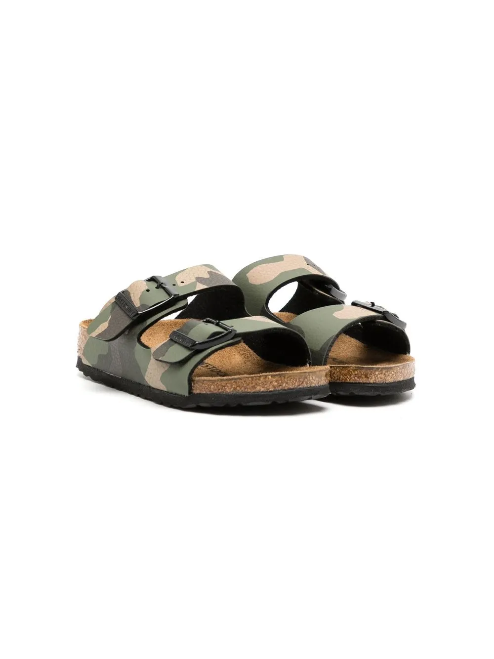 

Birkenstock Kids Arizona camouflage buckle sandals - Green