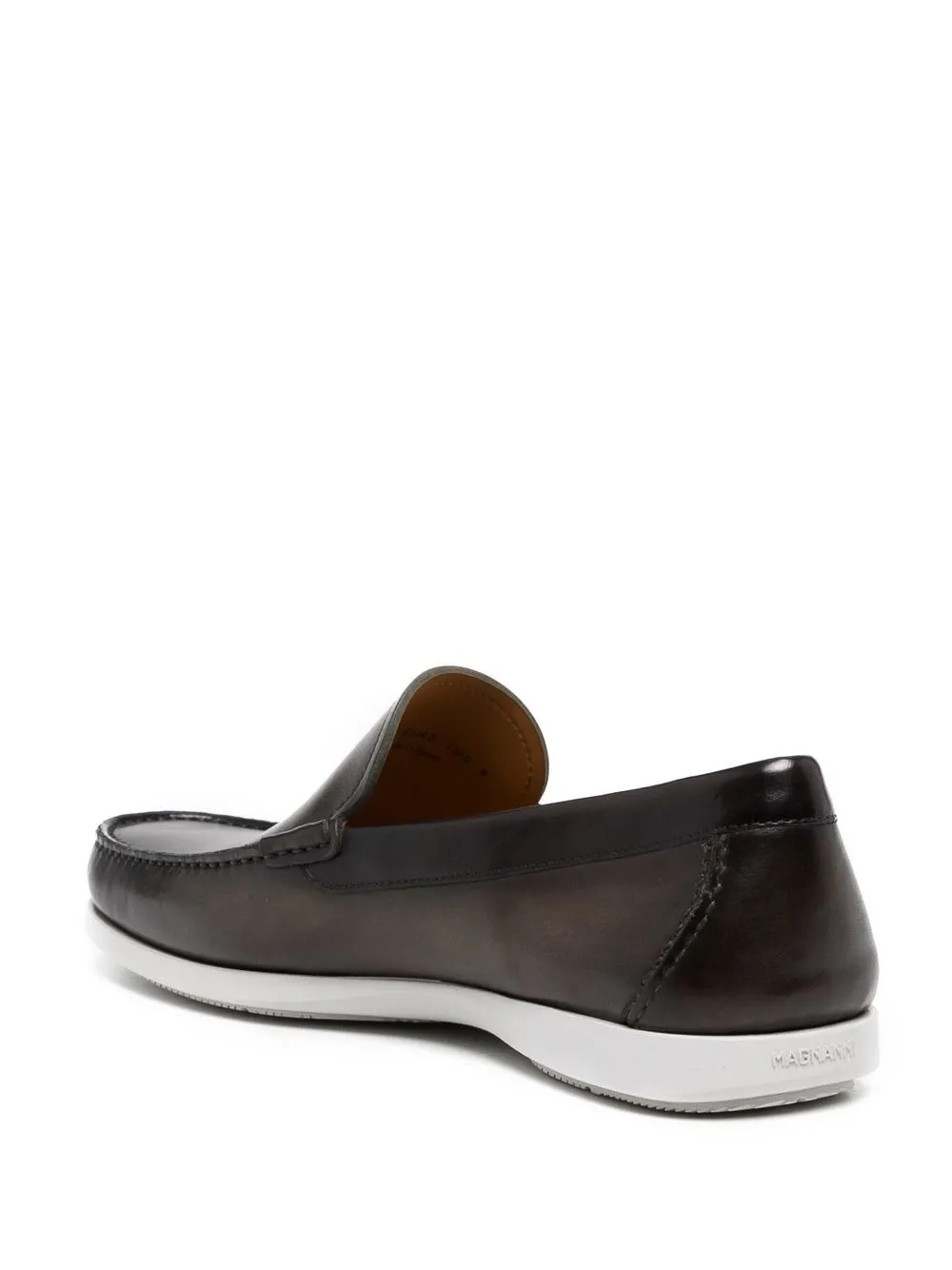 Magnanni Leather Slip-on Loafers In Brown