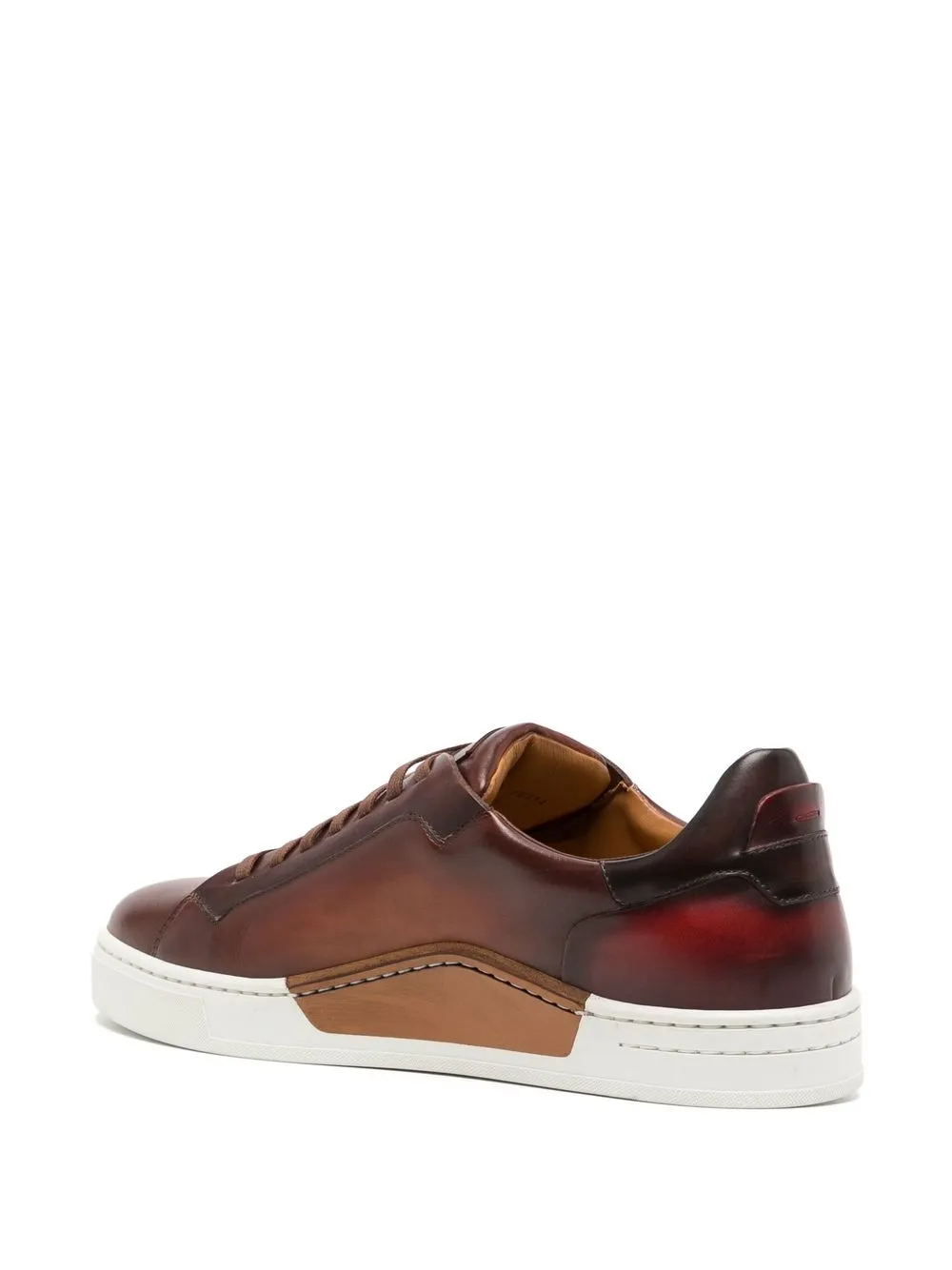 Magnanni ‘ottawa' Midsole Detailing Brushed Leather Sneakers In Brown