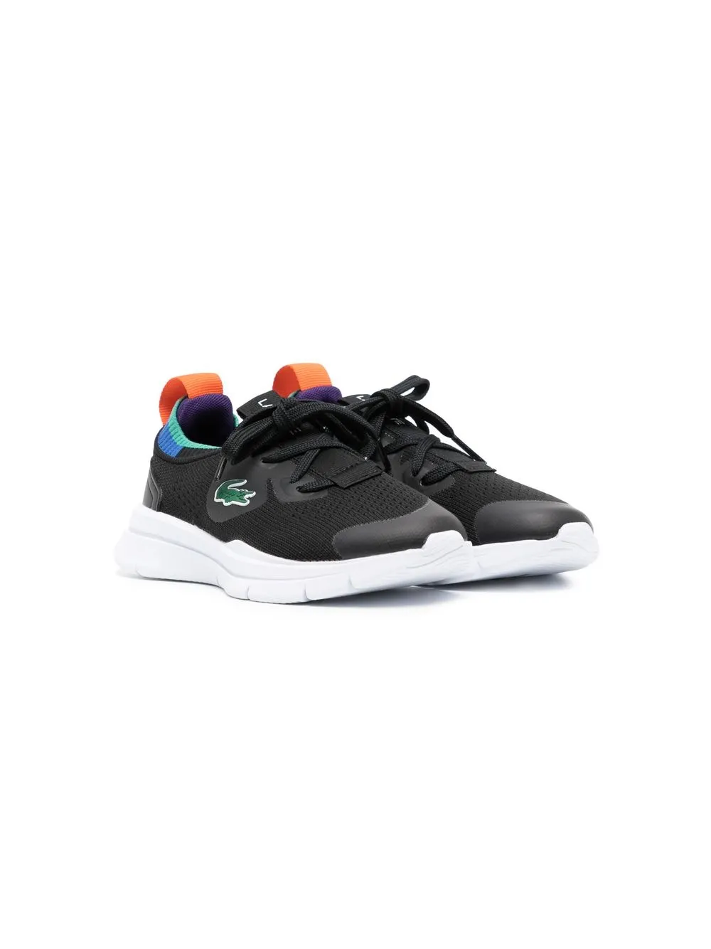 

Lacoste Kids logo-patch low-top sneakers - Black