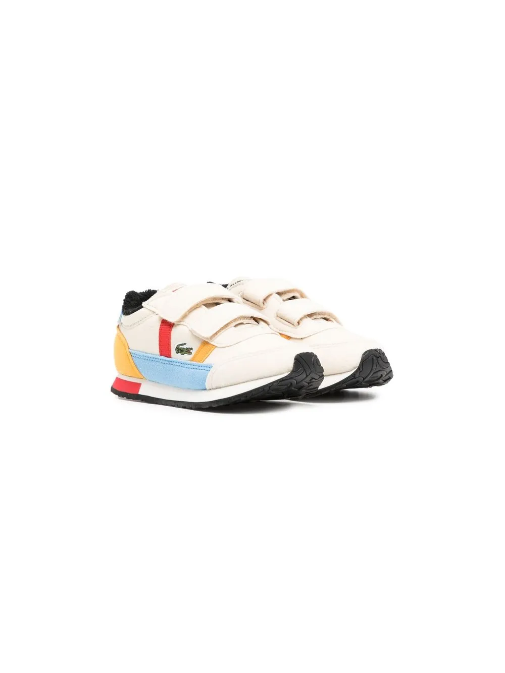 

Lacoste Kids logo-patch touch-strap sneakers - White