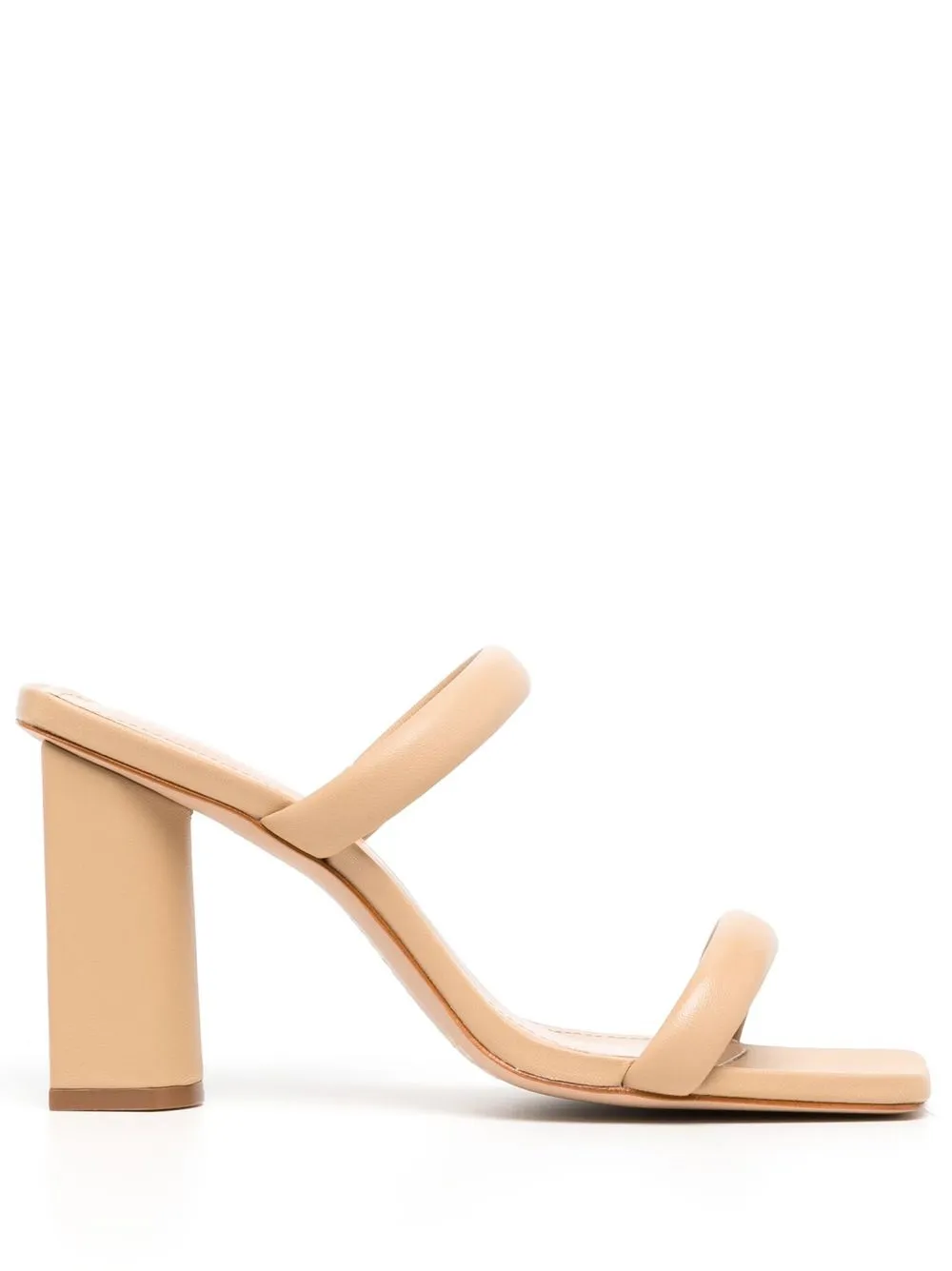 

Schutz 86mm leather block-heel sandals - Neutrals