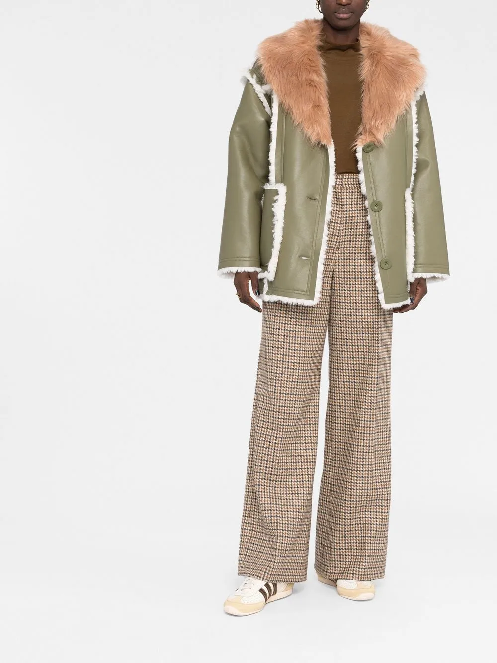 STAND STUDIO faux-leather double-breasted coat | Oversized Jackets | Image 2