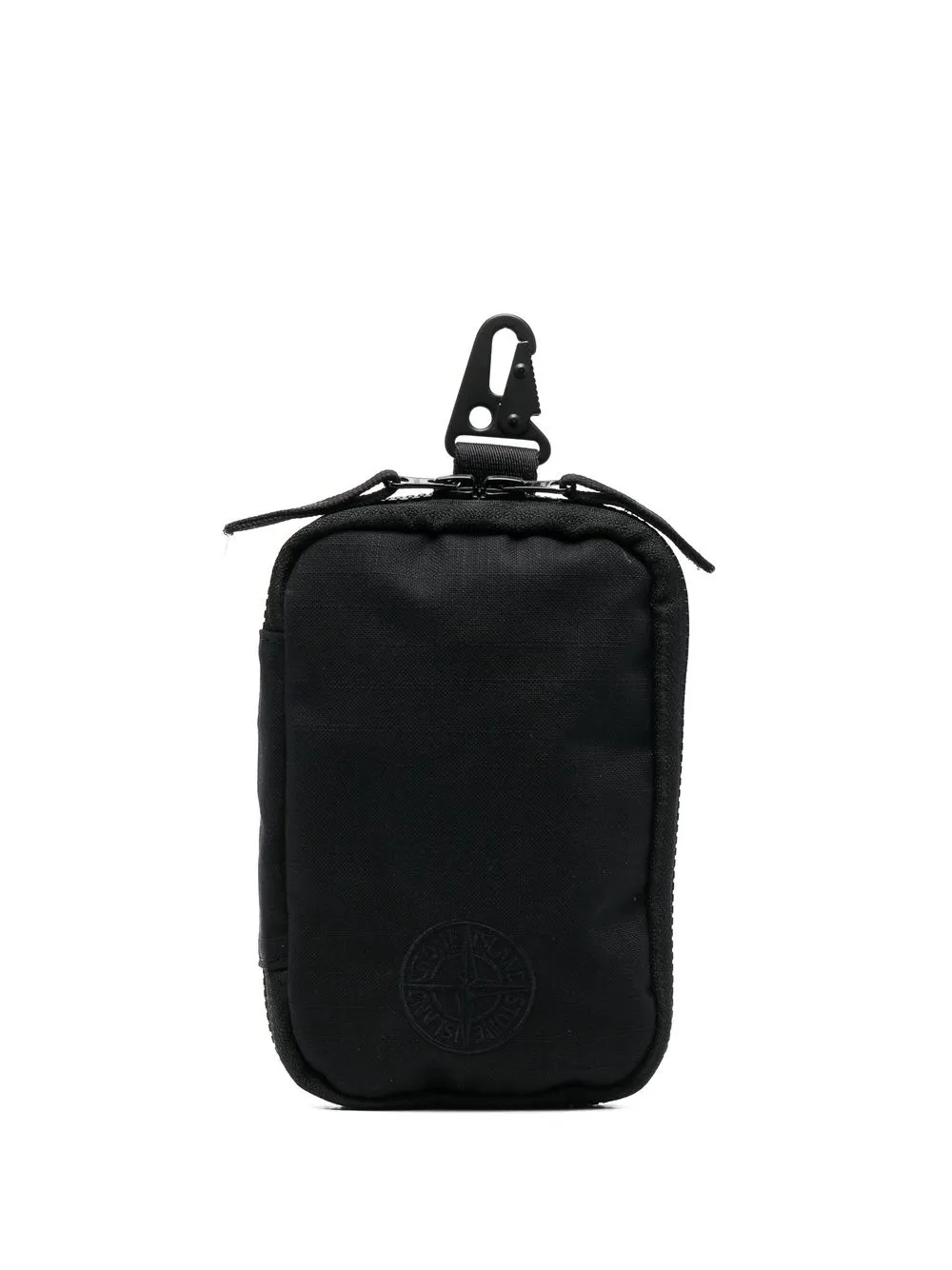 

Stone Island bolsa de mano con logo bordado y cierre - Negro