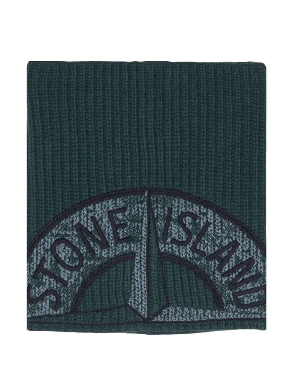 

Stone Island bufanda tejida con logo bordado - Verde