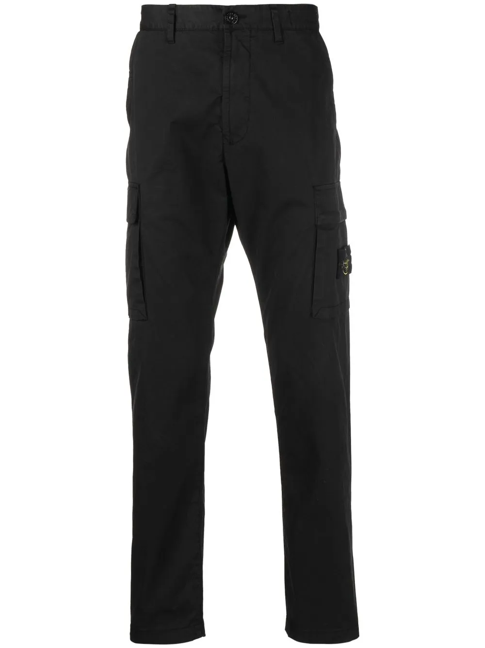 

Stone Island logo-patch tapered cargo trousers - Black