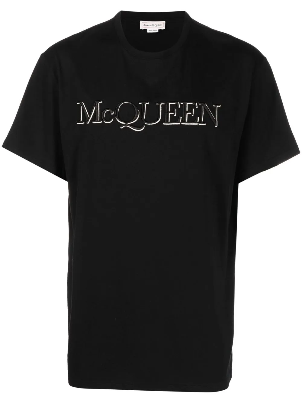 

Alexander McQueen embroidered-logo cotton T-shirt - Black