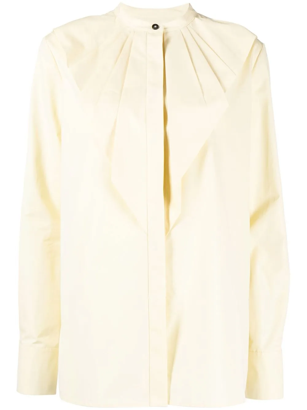 

Jil Sander collarless ruffled shirt - Yellow