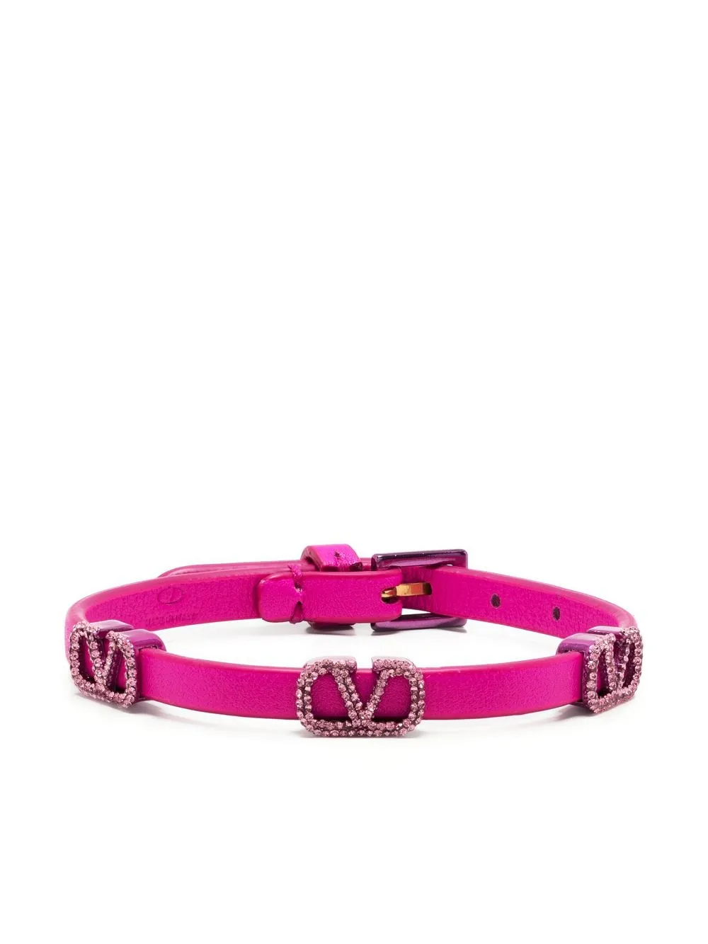 

Valentino Garavani VLogo leather bracelet - Pink