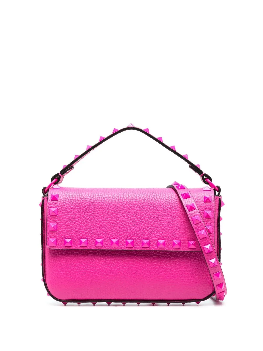 

Valentino Garavani Rockstud leather crossbody bag - Pink