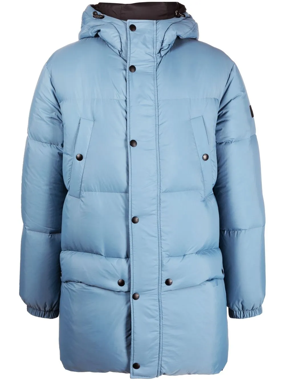 

Yves Salomon hooded feather-down padded coat - Blue