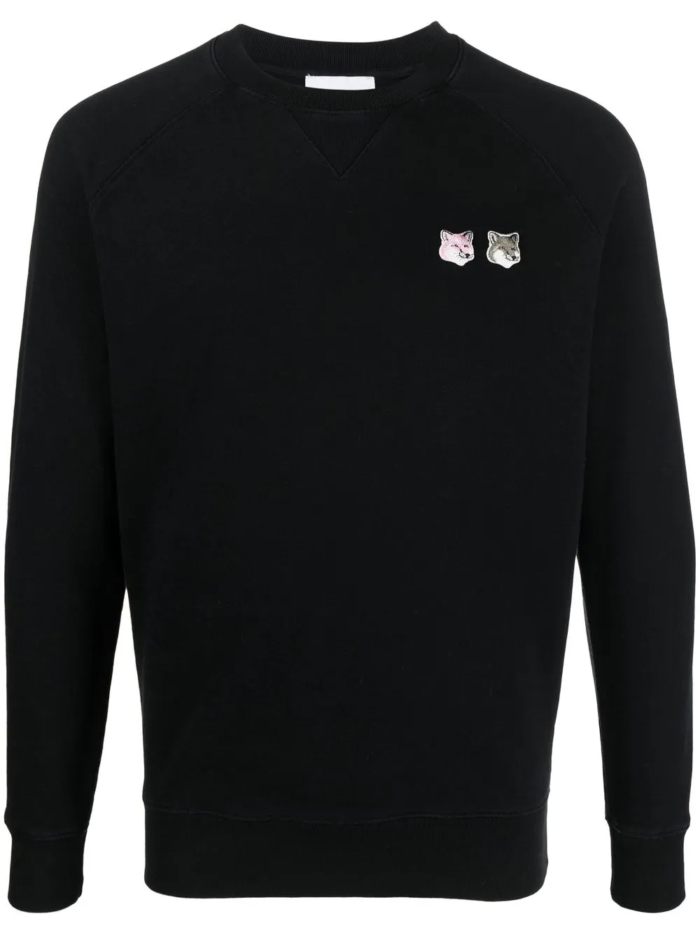 

Maison Kitsuné sudadera con parche Fox Head - Negro