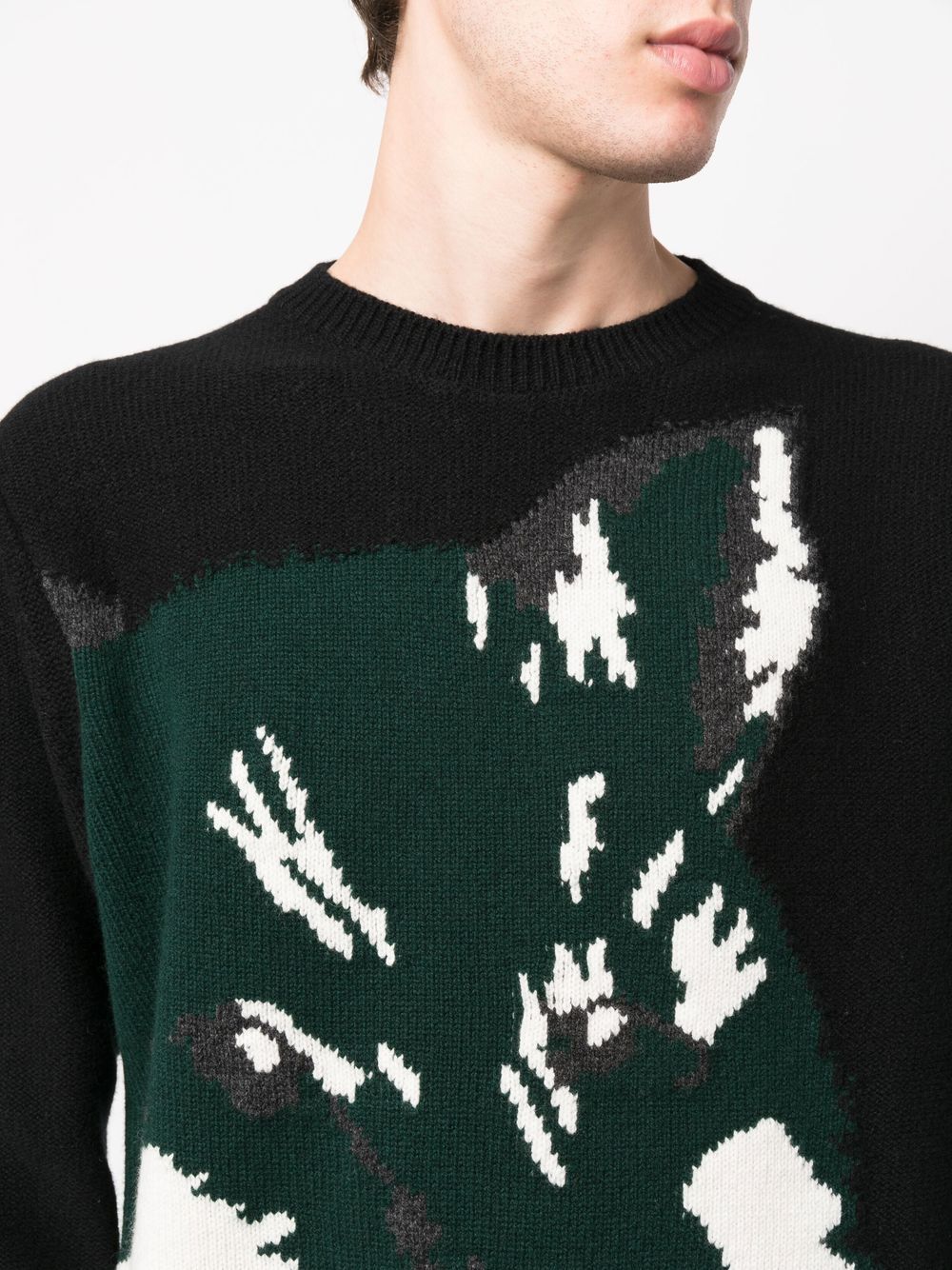 Maison Kitsune Fox Head jacquard jumper Men