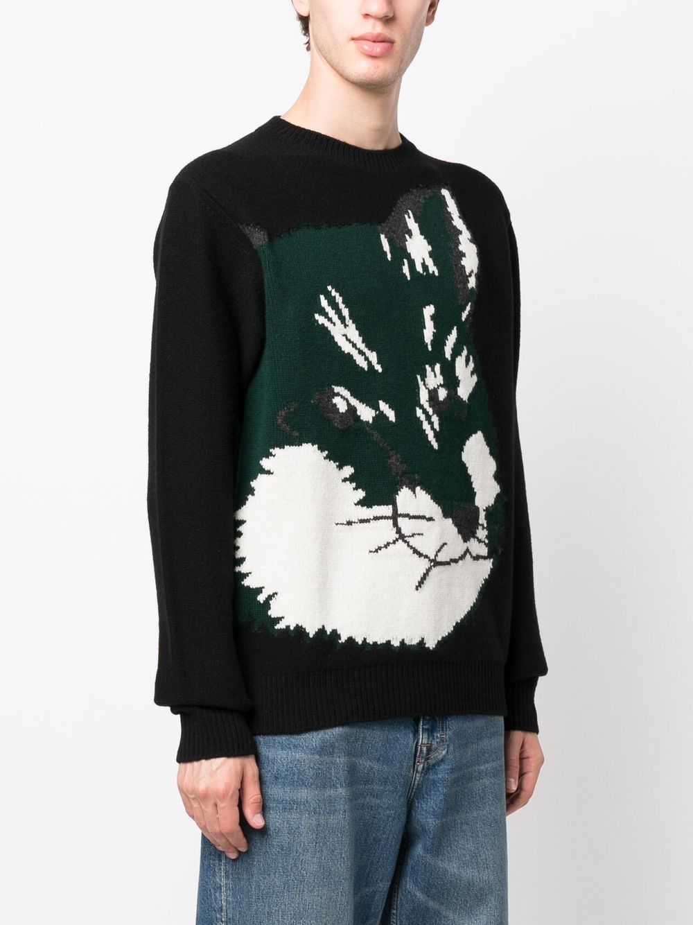 Maison Kitsune Fox Head jacquard jumper Men