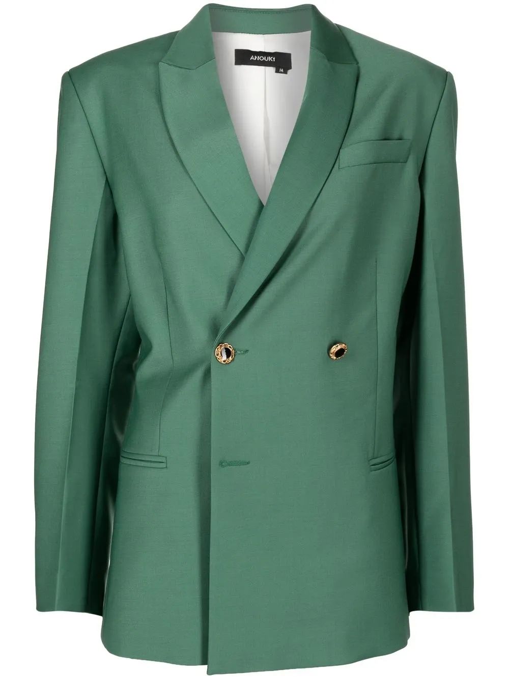 

ANOUKI oversized double-breasted blazer - Green