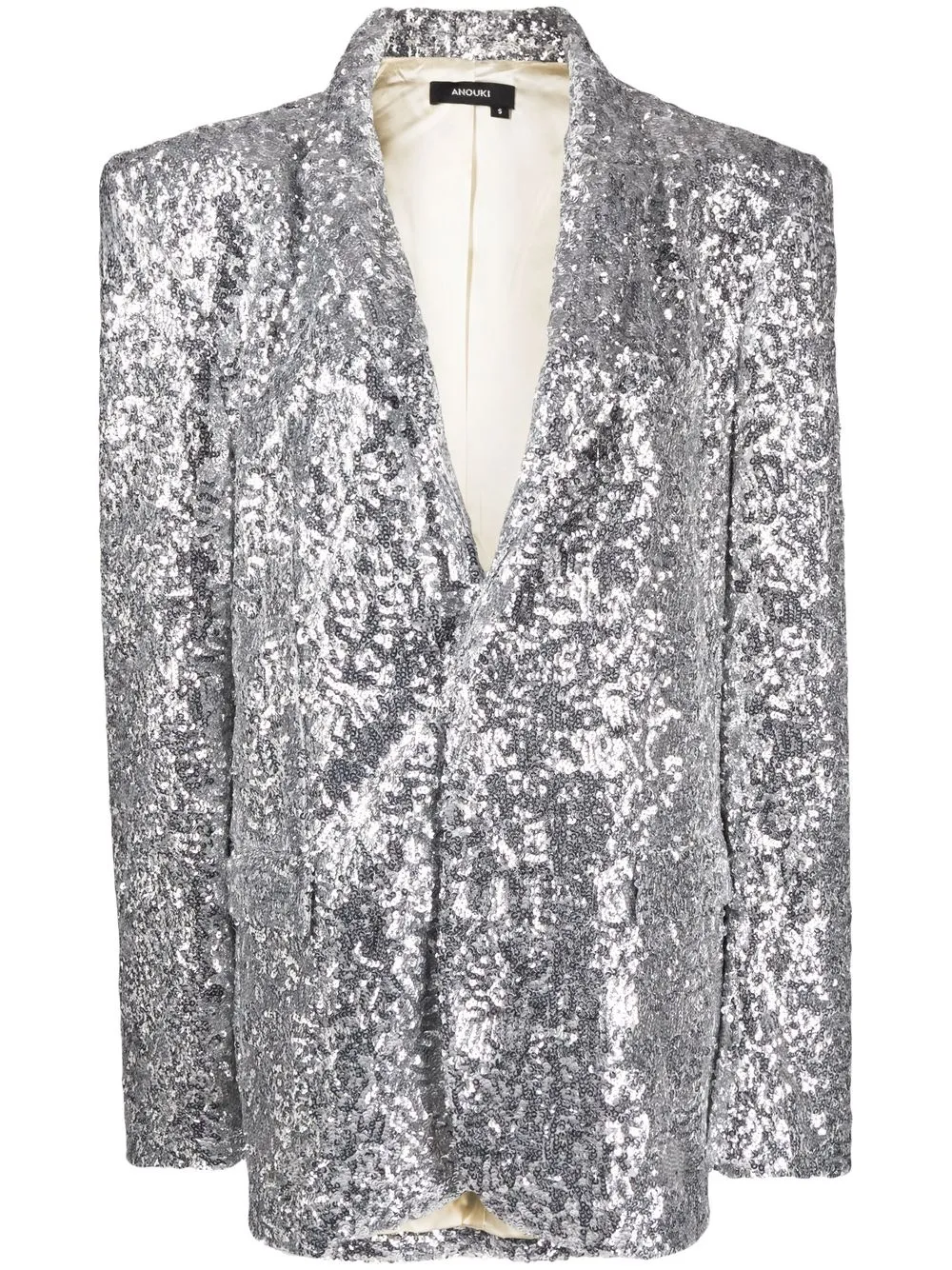 

ANOUKI sequined oversized blazer - Silver